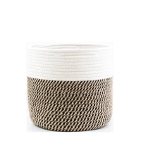 Prêt à expédier taille personnalisée couleur décor à la maison ronde fait à la main coton corde panier pour fleur arbre plantes vertes