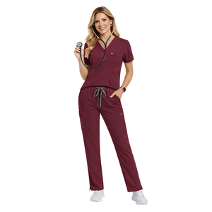 NIAAHINN Tenues d'infirmière unisexes pour hôpital, uniformes d'infirmière, fabricants et fournisseurs, uniforme d'hôpital à col en V, ensemble de blouses médicales pour infirmières - Product Image 4