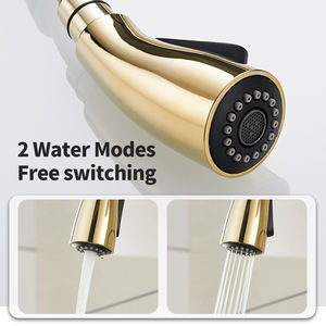 真ちゅう製キッチン蛇口2 in1プルアウトスプレースイベル360度ミキサーウォータータップシングルホールシングルハンドルgrifo de cocina - Product Image 4