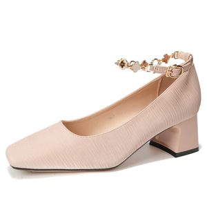 Escarpins à bout carré et talon bloc avec bride à boucle, chaussures Mary Jane confortables pour le travail et le quotidien - Product Image 4