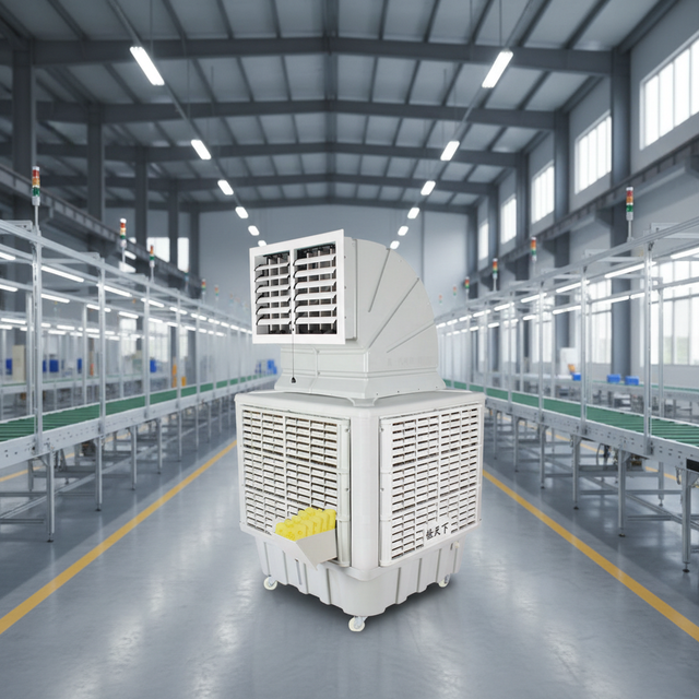 Energy Saving 1.5KW Inverter Portable Evaporative Air Cooler Industrial Workshop High Air Volume Cooling Fan