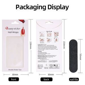 مسمار المورد الأعلى مبيعًا ملون لامع كريستال ملصقا التدرج ملصقا سهلة التطبيق OEM/ODM غير سامة لفافات الأظافر - Product Image 5