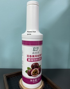 Succo Concentrato di Frutto della Passione 1L, Polpa di Frutta, Marmellata, Tè al Latte, Sciroppo di Perle, Zuccherato, in Bottiglia - Product Image 1