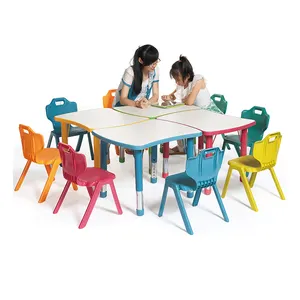 Hot Sale Colorful Safe Kindergarten Primary School Equipment Furniture in Children Modern School Chairs School Tables and Chairs