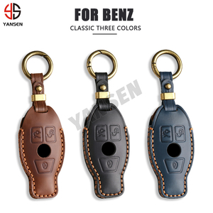 Para Mercedes Benz A B C <span class=keywords><strong>E</strong></span> R Class GLS GLA GLK GLC CLS CLA AMG W204 W205 W212 2025 Funda de cuero para llave de coche - Product Image 2