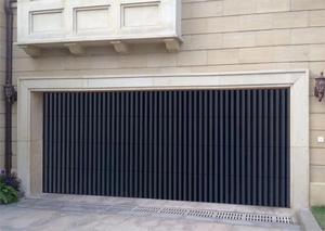 <span class=keywords><strong>Porte</strong></span> de garage <span class=keywords><strong>sectionnelle</strong></span> intelligente automatique avec surface finie en alliage d'aluminium à grille cachée - Product Image 3