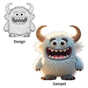 Venta al por mayor de animales de peluche de algodón bordados personalizados criaturas de peluche para regalo de los niños alivio del estrés animales de peluche de juguete - Product Image 2