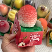 Helado de Frutas 3D con Sabor a Mango y Durazno, Personalizado de Fábrica, Bajo en Grasa, el Más Vendido al por Mayor