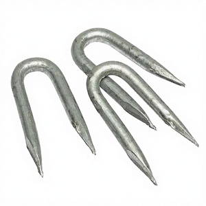 <span class=keywords><strong>Agrafes</strong></span> en fer en U pour clôture, à tige lisse, zinguées, qualité industrielle - Product Image 3