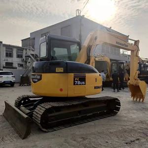 Excavatrice Komatsu PC78US & PC55 d'occasion de haute qualité Mini pelle sur chenilles hydraulique de 7 tonnes avec moteur et pompe en stock - Product Image 5