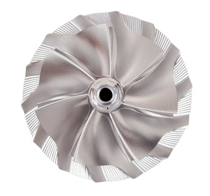 PTE7675 <span class=keywords><strong>76.44</strong></span>/102.40mm 7+7 Aspas Rueda de Compresor de Turbocompresor de Aluminio Billet/Fresado 2618 para PTE7675 GEN 2 - Product Image 1