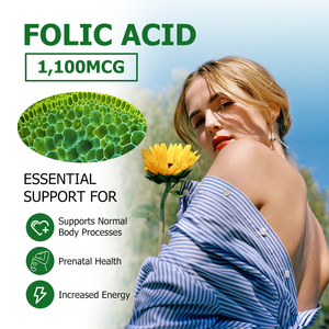 Private Label Folic Acid Capsules with Folic Acid Supports Normal Body Supports Healthy Digestion and Nutrient Absorption - Product Image 6