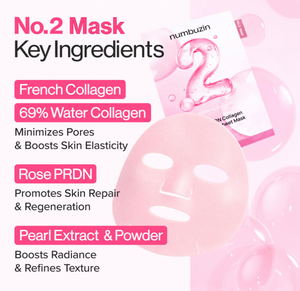 Masque en tissu repulpant au collagène PDRN à la rose n°2, 10 unités, masque hydratant coréen pour le visage, pour une peau éclatante, anti-âge, soin hydratant pour la peau - Product Image 5