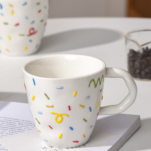 High Quality Porcelain <b>Ceramic</b> <b>Mug</b> Nordic Cartoon Design Ins Style Reusable Food Safe Dishwasher Microwave Safe Business Gifts - Product Image 3