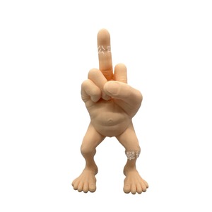 Resin Middle Finger Mannequin Figurine Craft Home Decoration Artistic Desktop Ornament <b>Orange</b> Navy Blue Grey Black <b>Light</b> Brown - Product Image 4
