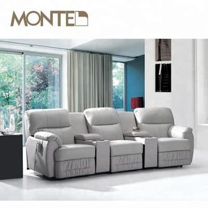 Ensemble de canapés fonctionnels classiques en cuir Montel Canapé moderne de luxe pour le salon - Product Image 2