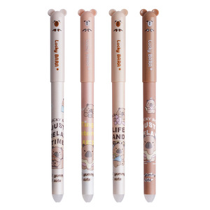 Neuer Panda Radierbarer Gelstift aus Kunststoff, Schnelltrocknend, Schwarze/Blaue Tinte, Niedliches Design, Kappe mit Radiergummi, Wasserbasierte Tinte - Product Image 6