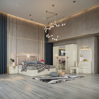 Ensemble de meubles de chambre à coucher en bois de luxe à prix abordable pour maison, appartement, hôtel, villa – Lit moderne en bois massif, tailles Queen, Double, Full, King Size, avec miroir