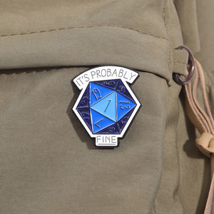 Es ist Wahrscheinlich ein Hochwertiger Emaille-Pin Anime-Abenteuer-Spiel Würfel Metall-Brosche Anstecknadel Schmuck Geschenk für Freunde Großhandel - Product Image 3