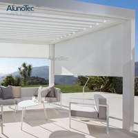 Stores Extérieurs Motorisés AlunoTec Anti-Soleil Imperméables avec Fermeture Éclair