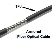 Bobine de câble à fibre optique blindée tactique ABCCABLS 4 cœurs LC-UPC TPU pour transmission en direct sur scène