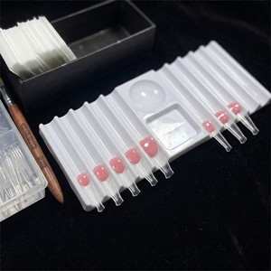 Multi-Section <b>Nail</b> Art Mold Display Stand Tool Tray Organizer for Dual Forms Tips Gel <b>Extension</b> Accessories - Product Image 1
