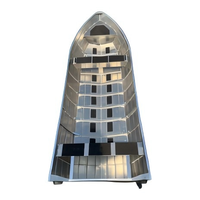 Bateau de pêche en aluminium de 2,5 m pour les loisirs aquatiques et les activités de loisirs, coque légère soudée à l'argon, design durable résistant à la corrosion