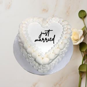Decorazione per <span class=keywords><strong>Torta</strong></span> Nuziale in Acrilico Nero 'Just Married', Accessorio per Decorazione Torte di Matrimonio - Product Image 1