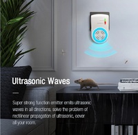 Dispositif de répulsif antiparasitaire de souris à ultrasons en plastique ABS emballé dans une boîte électrique solide efficace pour les insectes rats moustiques cafards