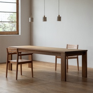 Mesa de Comedor de Madera Maciza de Teca Africana, Diseño Moderno Minimalista, Muebles para el Hogar, para Comedores y Oficinas - Product Image 5