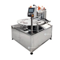 Scellant automatique personnalisé pour bol à disque Boîte en papier d'aluminium Machine à sceller pour gelée, lait et thé Équipement alimentaire Scelleuses à chaud