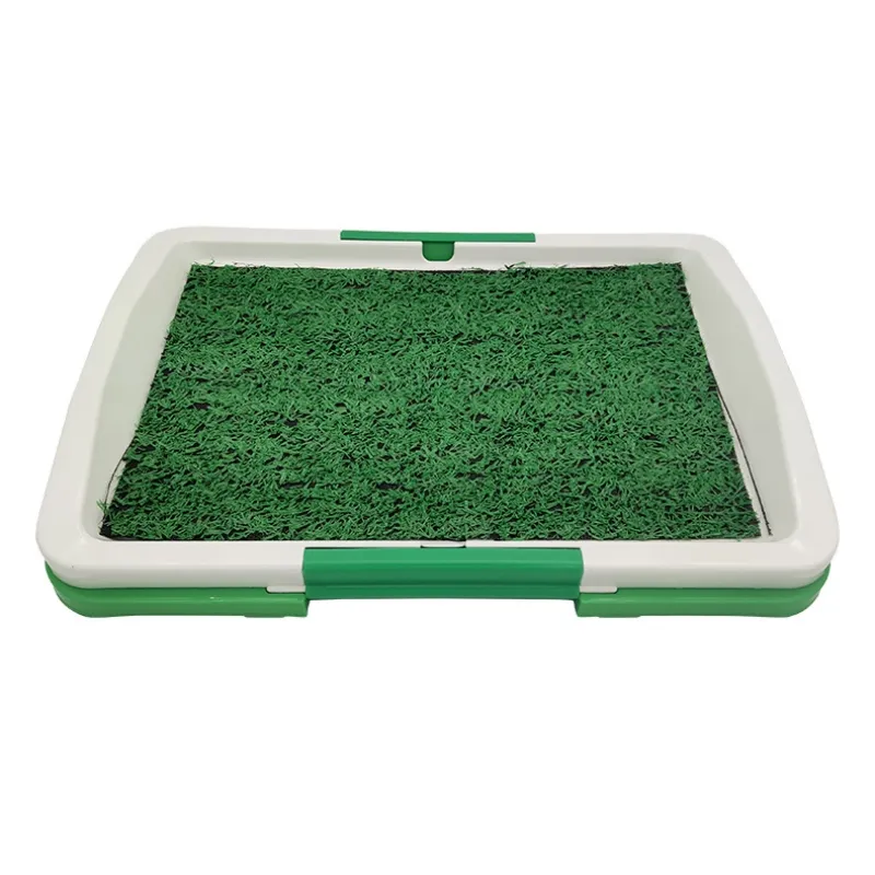 Venda quente Fácil Limpo Pet Toilet Training Puppy Potty Pad Tray Dog WC Indoor Dog Grass Mat WC Para Dog