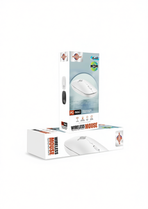 เมาส์ไร้สาย Awireless รุ่น Js-05 แบบออปติคอล 3 ปุ่ม สำหรับมือขวา ดีไซน์บางเฉียบ พร้อมตัวรับสัญญาณ USB และสาย Type C - Product Image 1