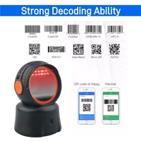 Escáner de Códigos de Barras 1D 2D QR USB CMOS de Alta Velocidad, Modo de Escaneo Manual con Detección Automática, para Tiendas Minoristas, Supermercados, Restaurantes, Almacenes, RS232