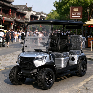 Voiturette de golf à 4 places avec batterie au lithium et pneus robustes de 13 pouces pour la patrouille des fermes et des ranchs - Product Image 1