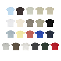 Kaos Pria Hitam Model Oversize Sablon Logo Custom Pabrik 305GSM 100% Katun Polos Unisex T-shirt Musim Panas