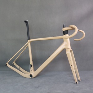 Full Carbon Fiber T1000 Disc Gravel Bike <b>Frame</b> GR048 Custom Khaki Paint Available Size XS/S/M/L/XL - Product Image 6