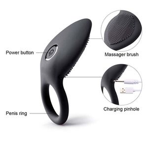 2025 High <strong>Quality</strong> Full Silicone <strong>Penis</strong> Delay Premature Ejaculation Vibrator Ring for Men Couple - Product Image 4