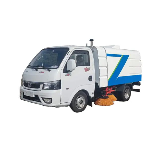 Dongfeng 4x2 pequeño camión barredor de carretera municipal y camión aspirador