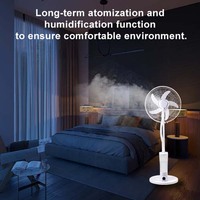 18-Zoll-Luftkühler-Nebelventilator mit Wassertank und Lithium-Akku, BLDC-Akku-Ventilator mit Oszillation, Standventilator