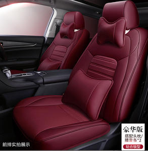 Housse de siège de <span class=keywords><strong>voiture</strong></span> en cuir véritable, accessoire universel de décoration partielle de luxe, personnalisé, pour intérieur de véhicule - Product Image 6