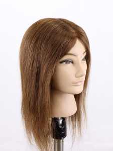 Cabeza de Práctica con Cabello Humano 100% <span class=keywords><strong>Real</strong></span> para Peluqueros, Ideal para Tratamientos Químicos y Educación en Estilismo - Product Image 2