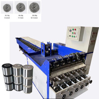 Machine de fabrication de tampons à récurer entièrement automatique en acier inoxydable pour lingettes métalliques et boules de fil d'acier, capacité de 10-12 kg/heure