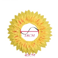 Chapeau de tournesol, costume de tournesol, accessoires de performance amusants pour les fêtes dansantes, les festivals, les jeux, les fournitures pour enfants, adolescents et adultes, jaune