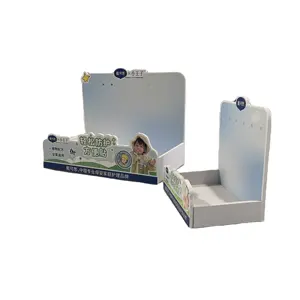 Individuelles faltbares Pop-Up-Kartonfach Kartonregal Boden Wellpappe-Ständer Theke Boden Karton-Vorführständer
