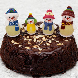 Hoge Kwaliteit Halal Eetbare Handgemaakte Baking Sneeuwpop Suiker Cupcake Toppers Cake Dessert Decoraties Voor Kinderfeest - Product Image 4