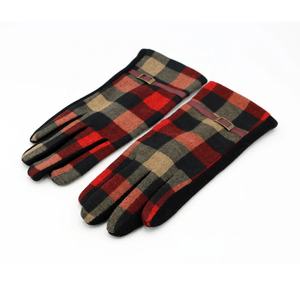Guantes de cuero de tartán forrados de Cachemira para mujer Guantes de conducción de piel de cordero de nuevo diseño Guantes de cuero de ciclismo para mujer de Pakistán - Product Image 4