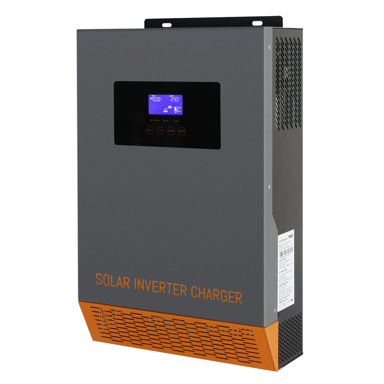 PowMr Charger Inverter Gelombang Sinus Murni 3,5kw 5,5 KW MPPT 110A 48V Input PV 500V 220V All In One Inverter Surya Hibrida