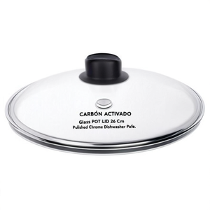 Glass <b>pot</b> <b>lid</b> (26cm) Polished chrome B26CL00 7046 - Product Image 2