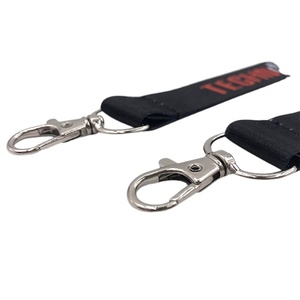 Custom RPET Polyester Neck Lanyards with Logo Including <b>Hook</b> Accessories Silk Screen Printing - Product Image 4